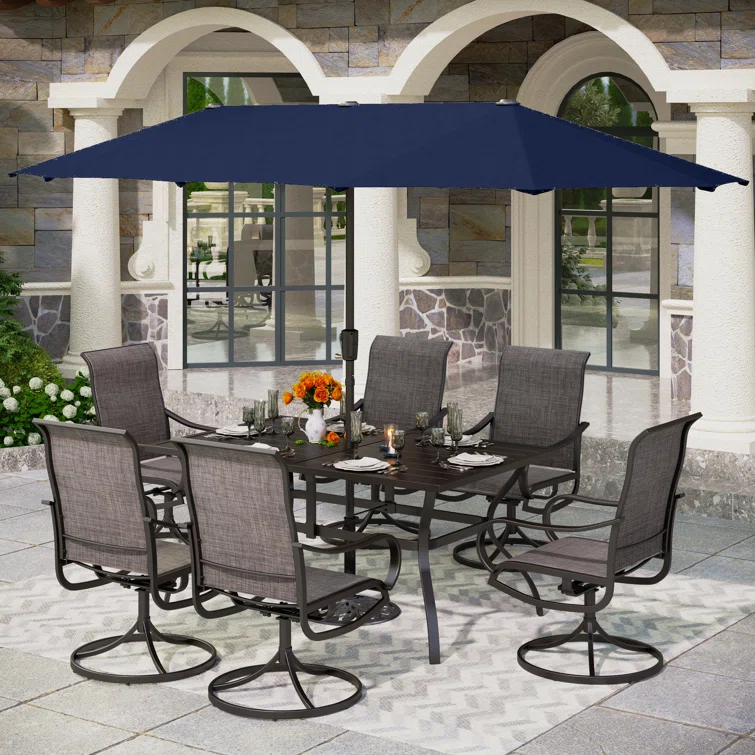 Alyah 6 - Person Rectangular Outdoor Dining Set