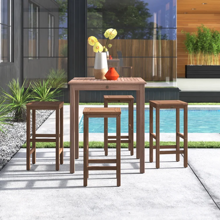 Anautica 4 - Person Square Teak Outdoor Dining Set