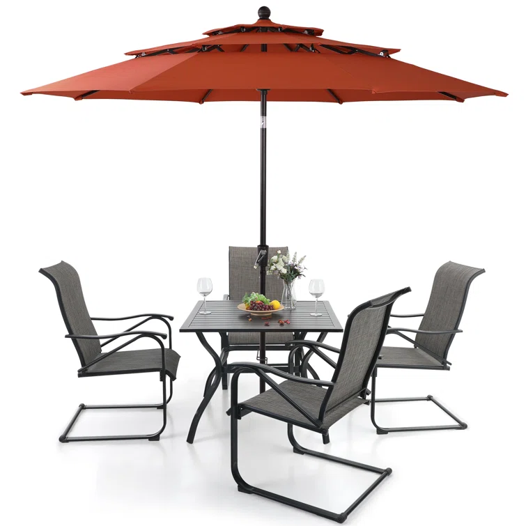 Argyri 4 - Person Rectangular Outdoor Dining Set
