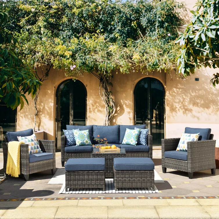 Allcot 5 - Person Outdoor Seating Group with Cushions