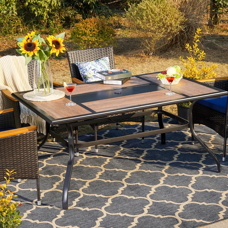 Alyah 6 - Person Rectangular Outdoor Dining Set