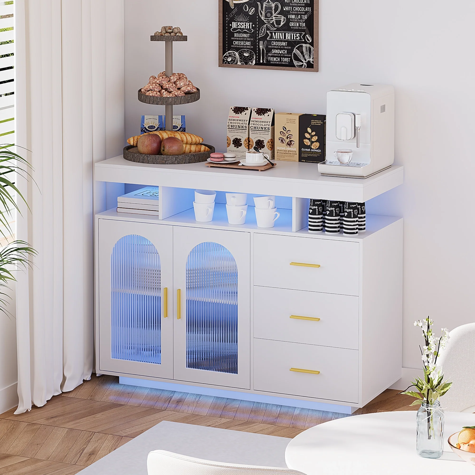 39''Wide Sideboard With LED Light - N/A