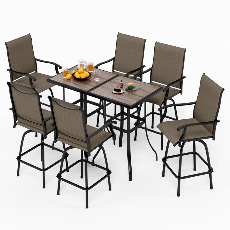 Alyne 6 - Person Square Outdoor Dining Set