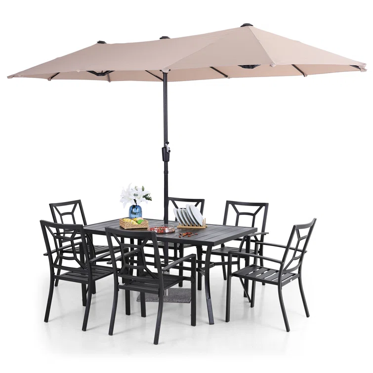 Alyah 6 - Person Rectangular Outdoor Dining Set