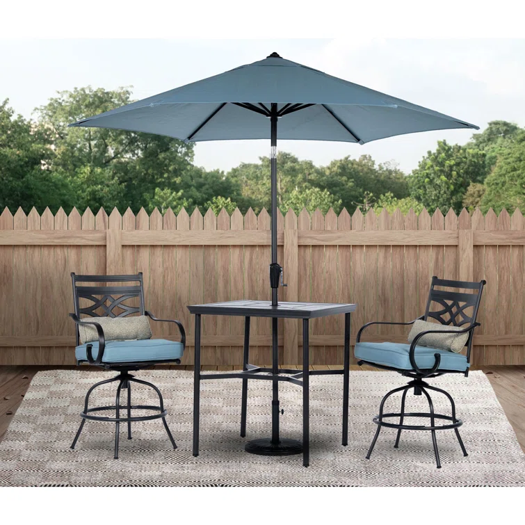 Elmfield 2 - Person Square Outdoor Dining Set with Cushions