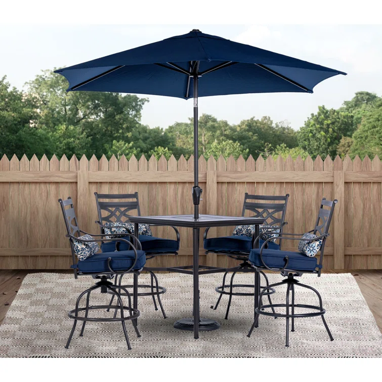 Elmfield 4 - Person Square Outdoor Dining Set with Cushions