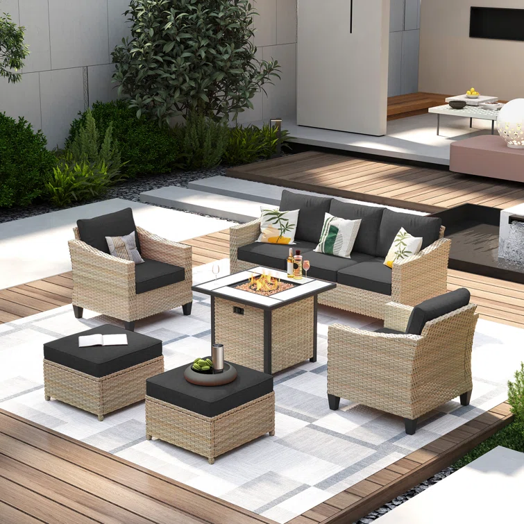 Camaria 5 - Person Outdoor Seating Group with Cushions