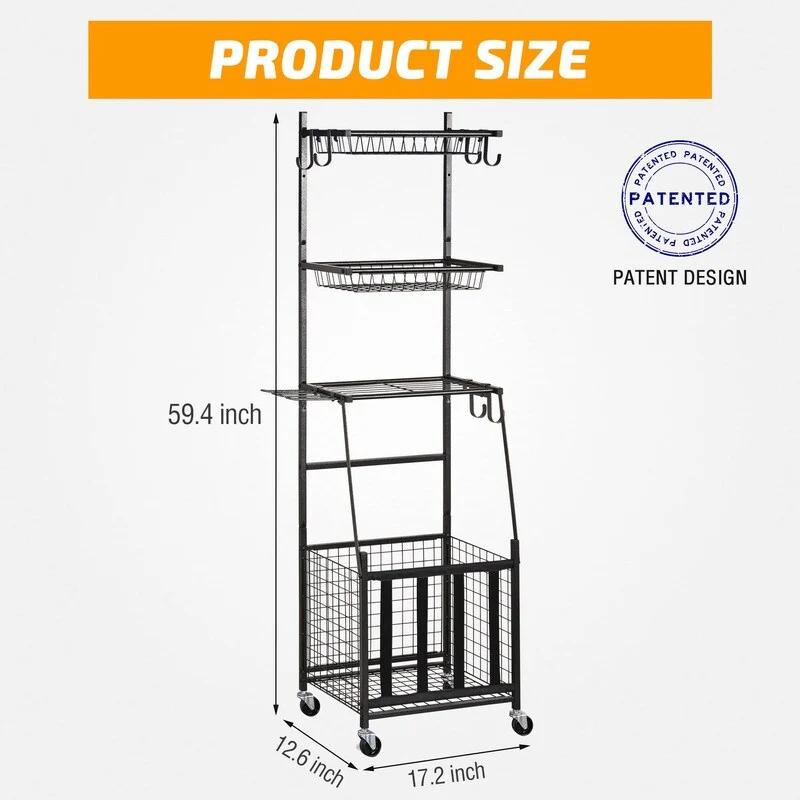 Sports Equipment Storage for Garage - 12.6