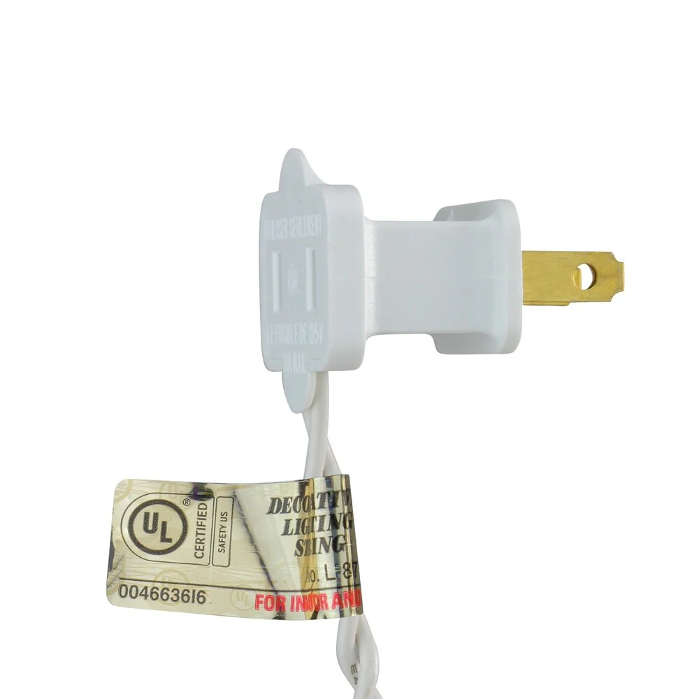 10-Count Frosted White G50 Globe Christmas Light Set 9ft White Wire - N/A