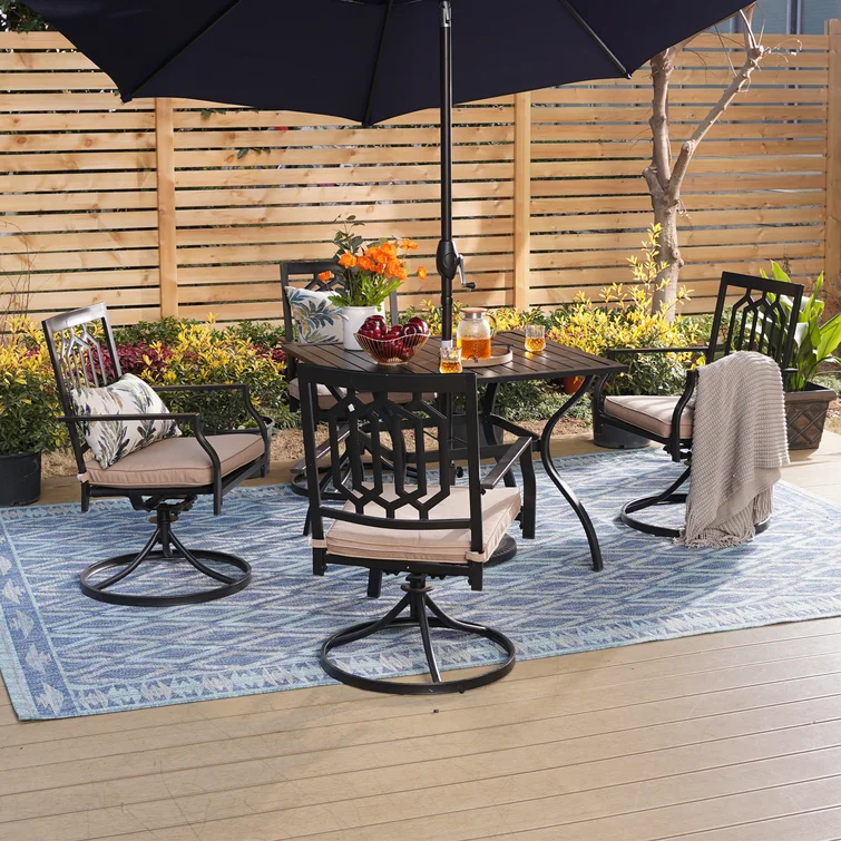 Bavan 4 - Person Square Outdoor Dining Set with Cushions