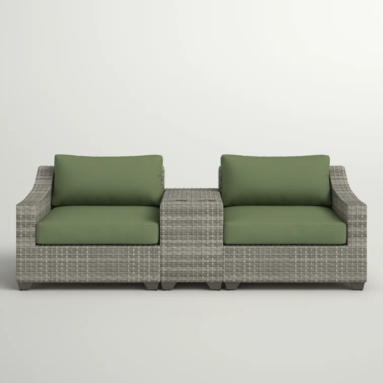 Bannister 2 - Person Outdoor Seating Group with Cushions