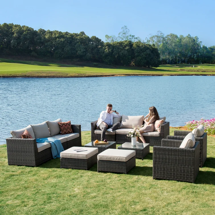 Cassville 8 - Person Outdoor Seating Group with Cushions
