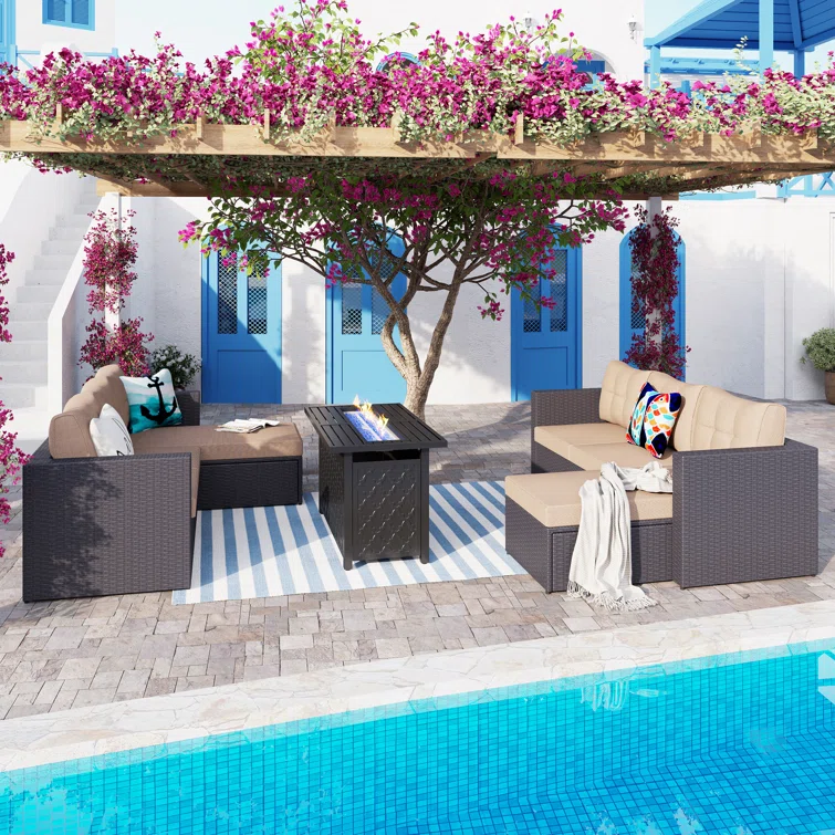 Alyah 6 - Person Outdoor Seating Group with Cushions