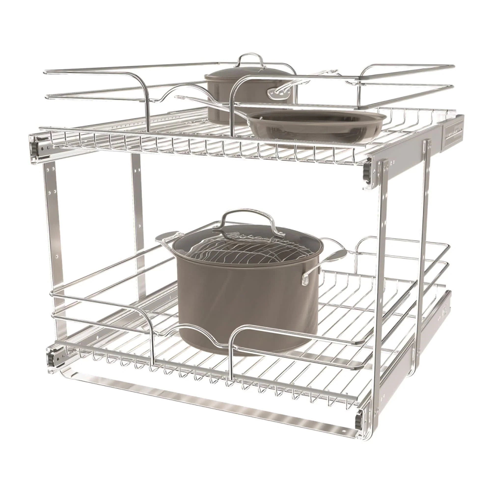 Rev-A-Shelf Kitchen Cabinet Pullout Shelf Organizer, 24 x 22 In, 5WB2-2422-CR-1