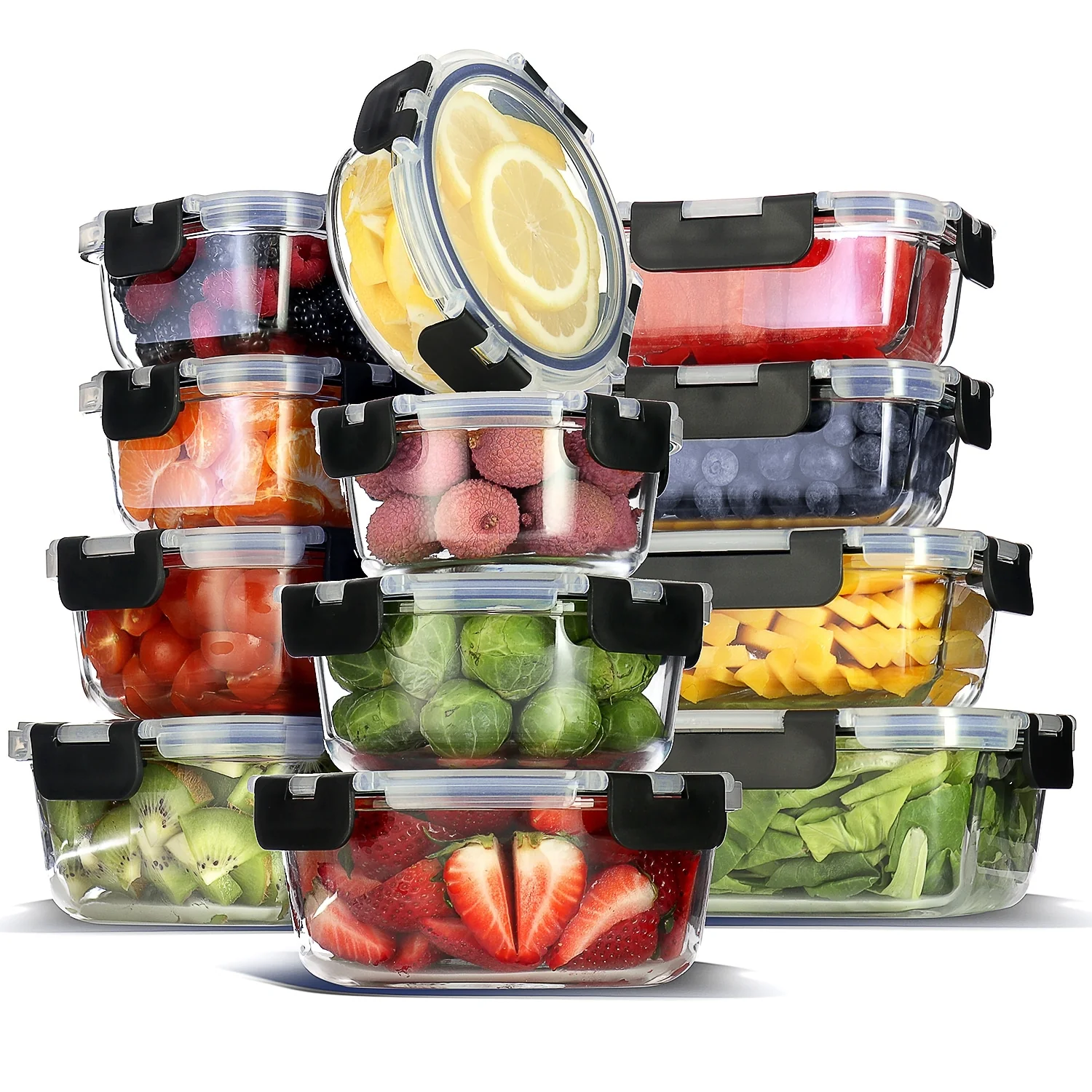 Eatex Glass Food Storage Containers with Lids