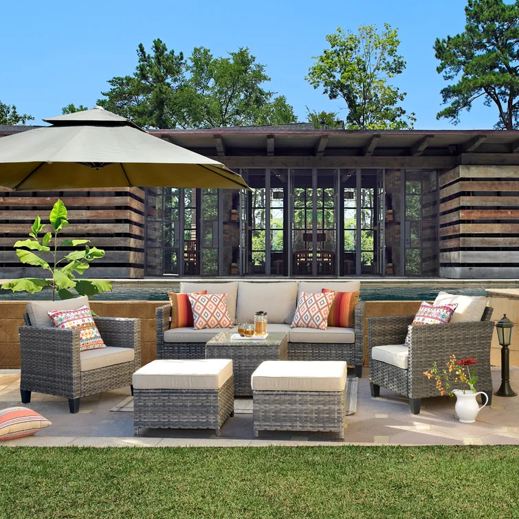 Harbin 5 - Person Outdoor Seating Group with Cushions