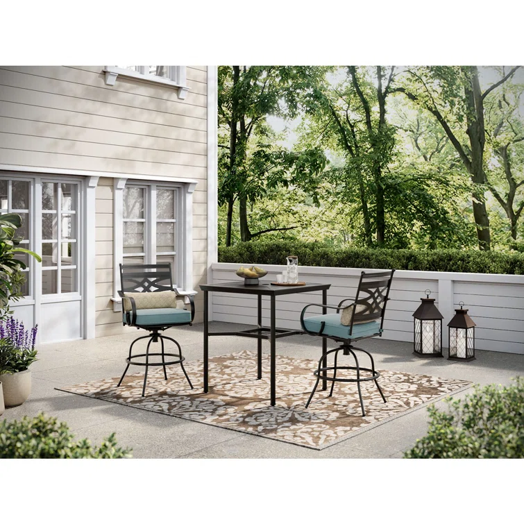 Kautz 2 - Person Square Outdoor Dining Set with Cushions