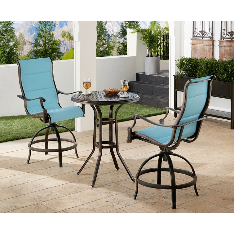 Mikenzie 2 - Person Round Outdoor Dining Set with Cushions