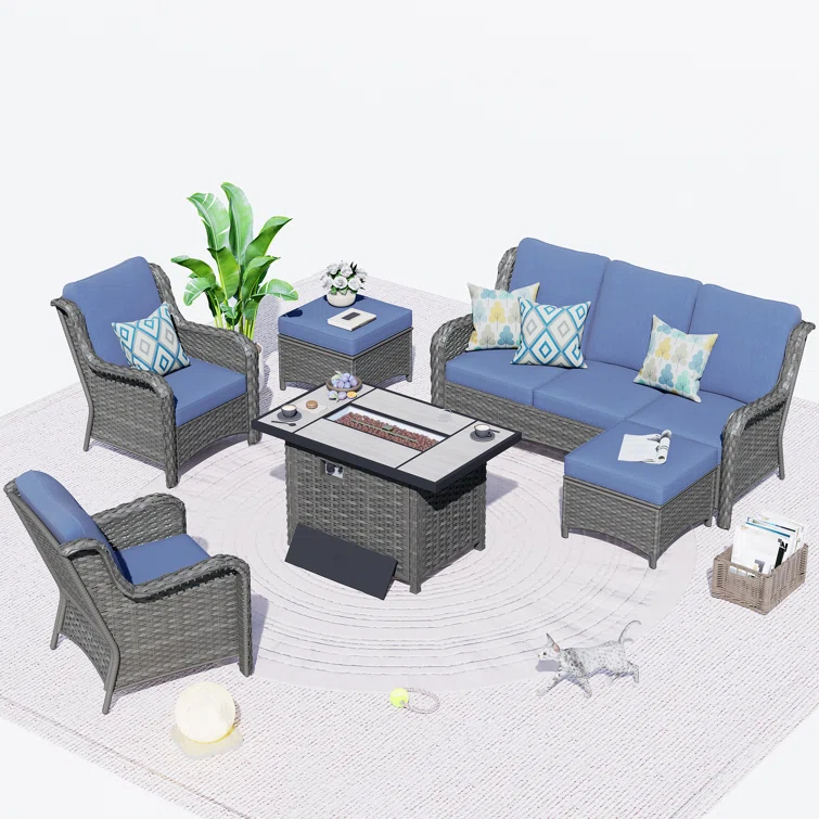 Tommy 5 - Person Outdoor Seating Group with Cushions