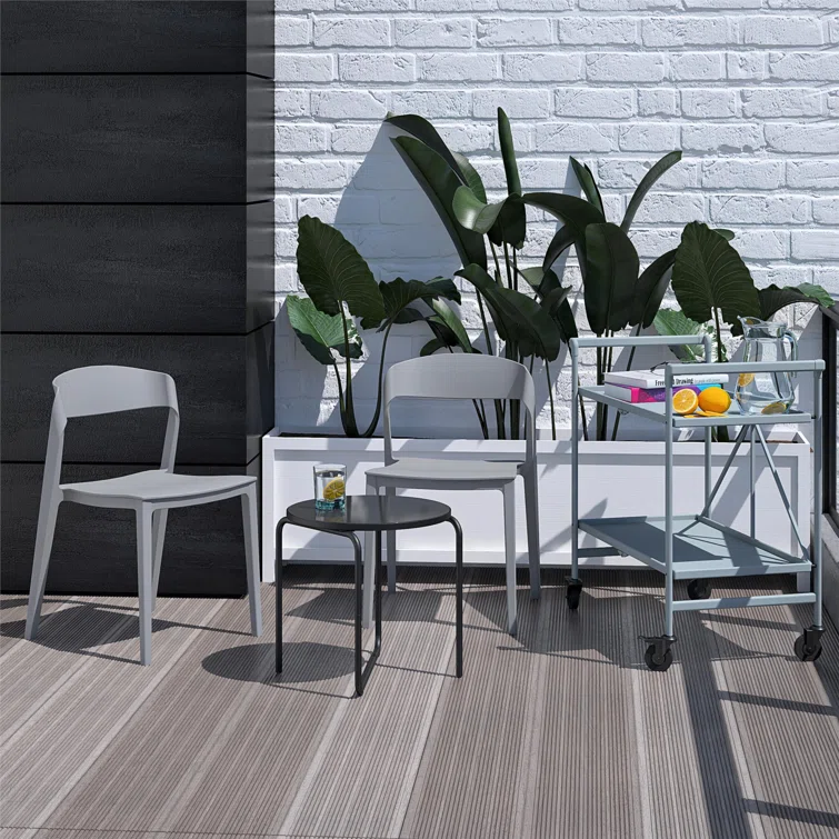 COSCO 2-Person Indoor/Outdoor Bistro Set with Bar Cart