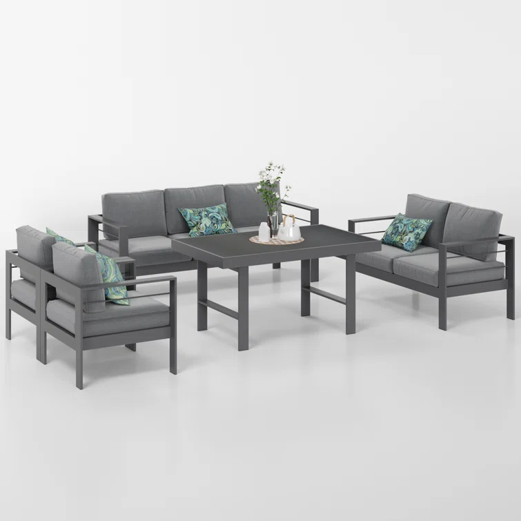 7 - Person Outdoor Seating Group with Cushions