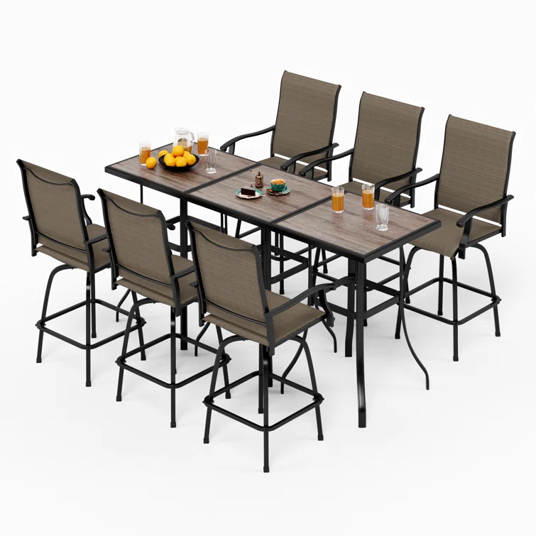 Alyne 6 - Person Square Outdoor Dining Set