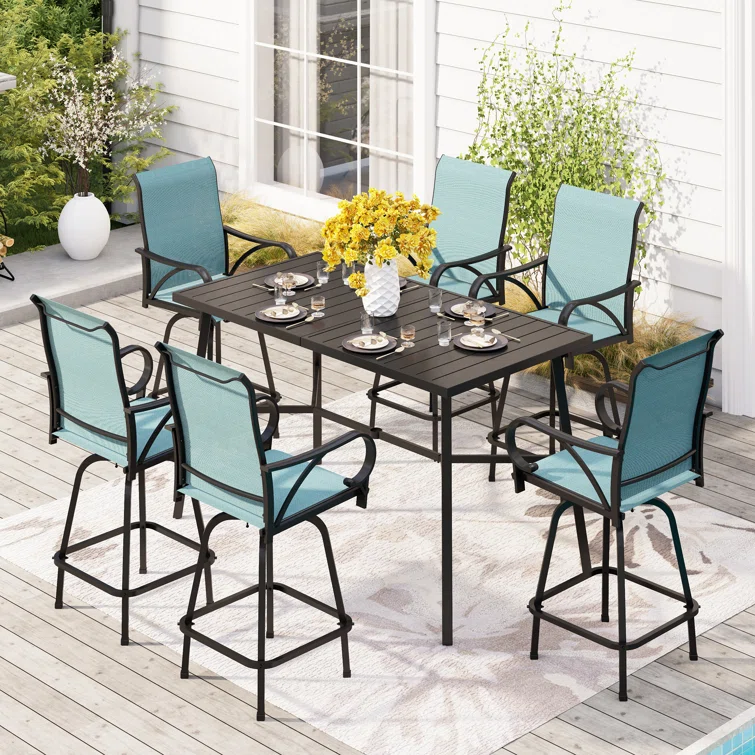 Alyne 6 - Person Rectangular Outdoor Dining Set