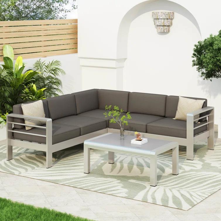 Caggiano 5 - Person Outdoor Seating Group with Cushions