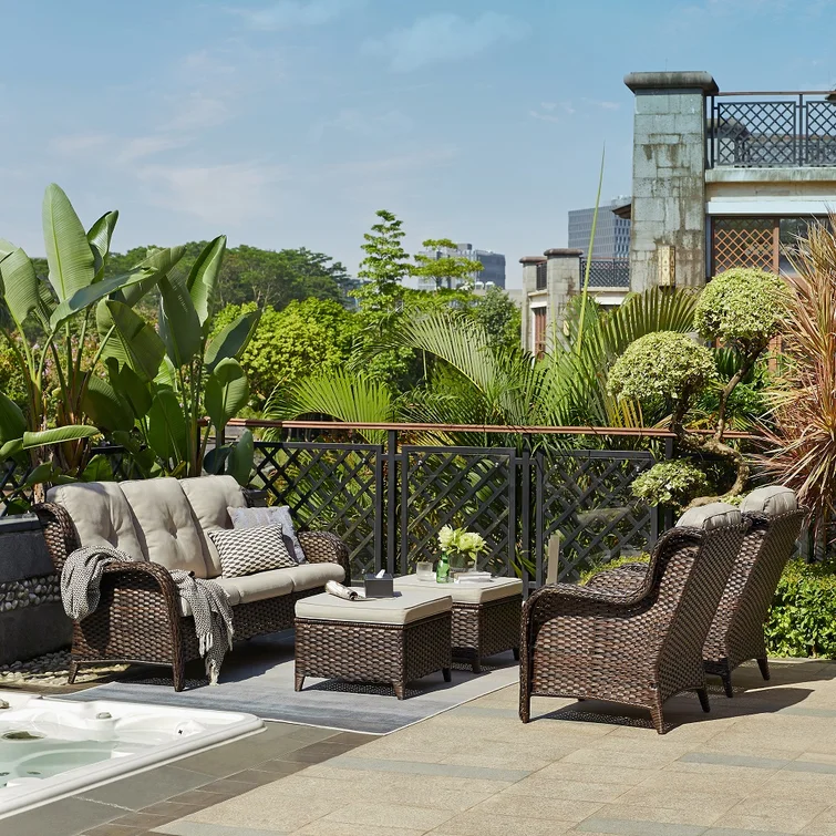 Carolina 7 - Person Outdoor Seating Group with Cushions