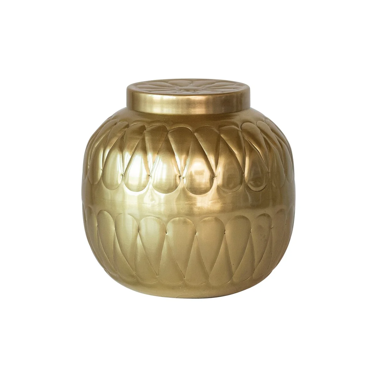 Decorative Embossed Metal Container - 7.8