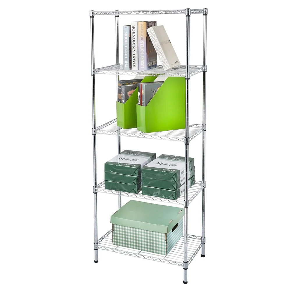 5-Tier Kitchen Metal Organizer Wire Storage Shelving Rack