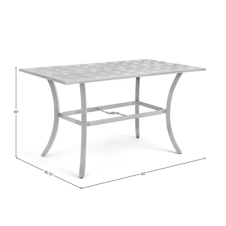 Aspen Sling 7 Piece Balcony Set with 6 High-Back Swivel Stools and Rectangular Table