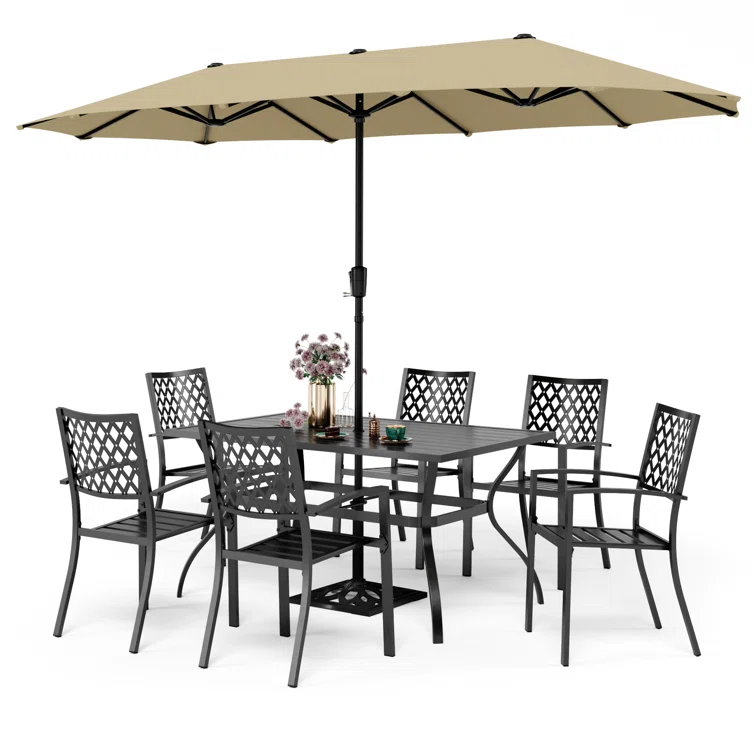 Alyah 6 - Person Rectangular Outdoor Dining Set