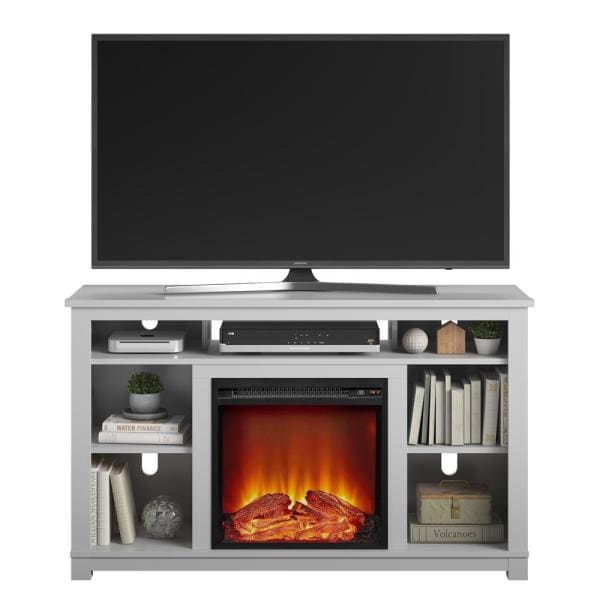 Domingo 47.6 In. Electric Fireplace TV Stand in Dove Gray