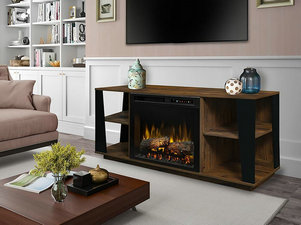 Arlo Electric Fireplace TV Stand in Walnut