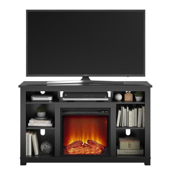 47.6 in. Domingo in Black Electric Fireplace TV Stand for TVs up to 55 in.