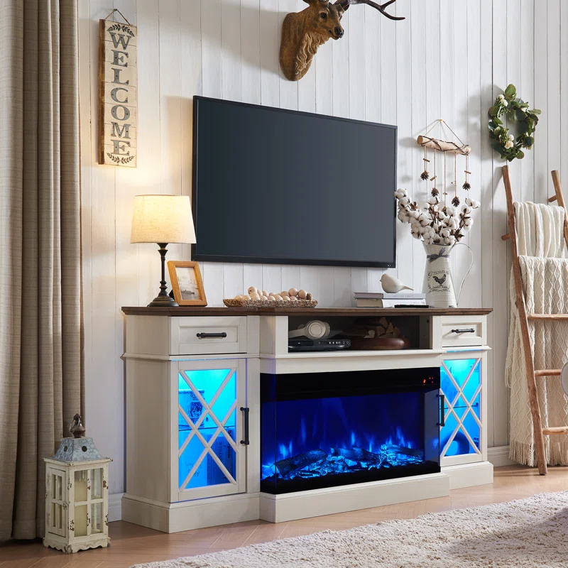 Gaobo Farmhouse Fireplace  TV Stand