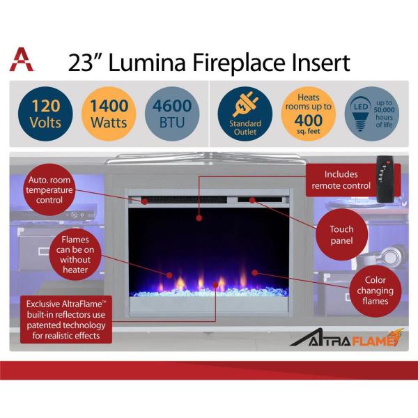 Cleavland 64.76 in. Freestanding Electric Fireplace TV Stand in Graphite Gray