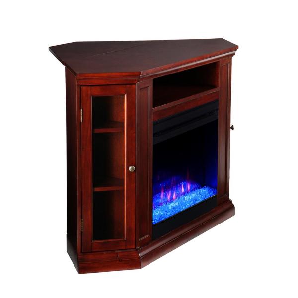 Denton Color Changing 48 in. Convertible Electric Fireplace TV Stand in Cherry