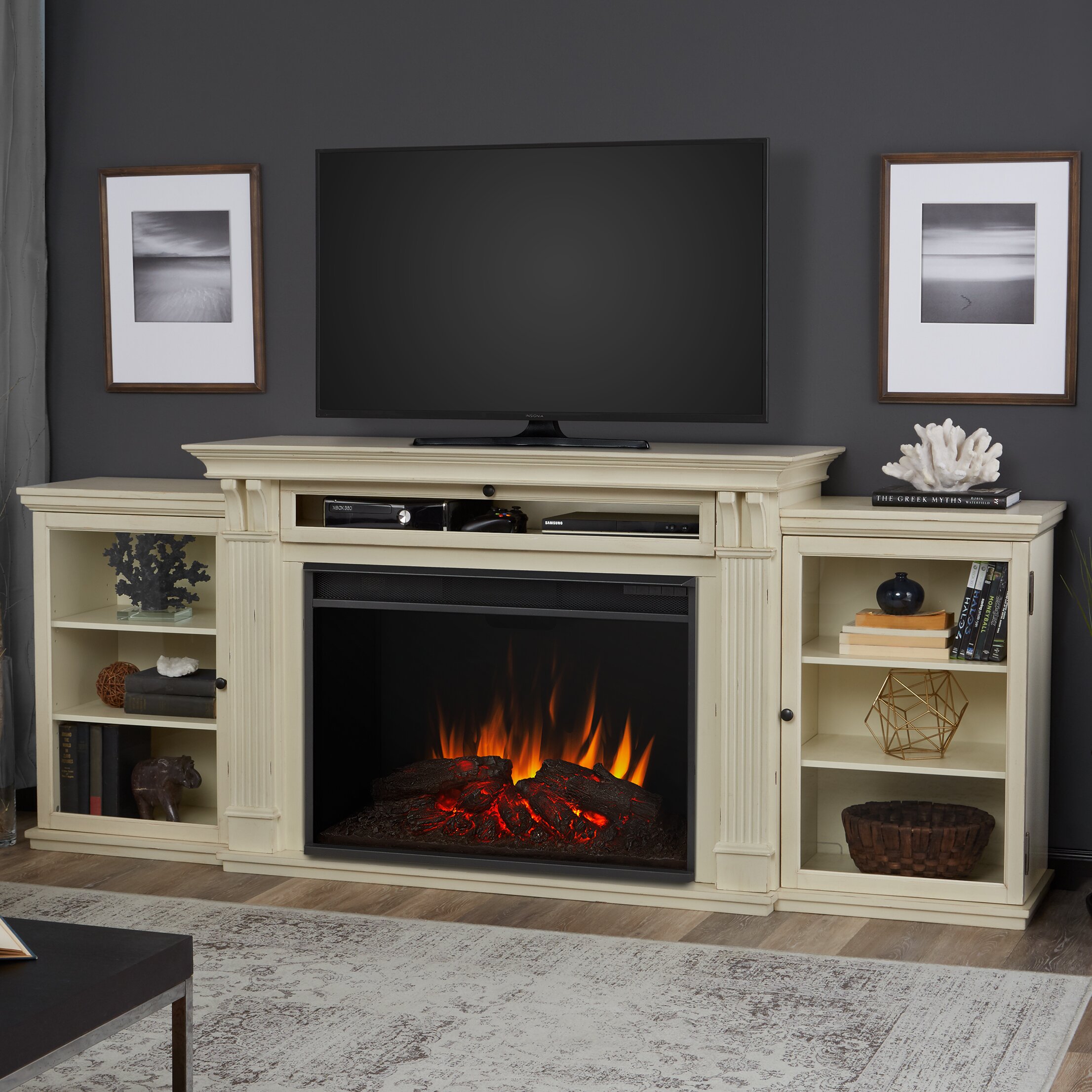Tracey Grand 83.75'' TV Stand with Fireplace