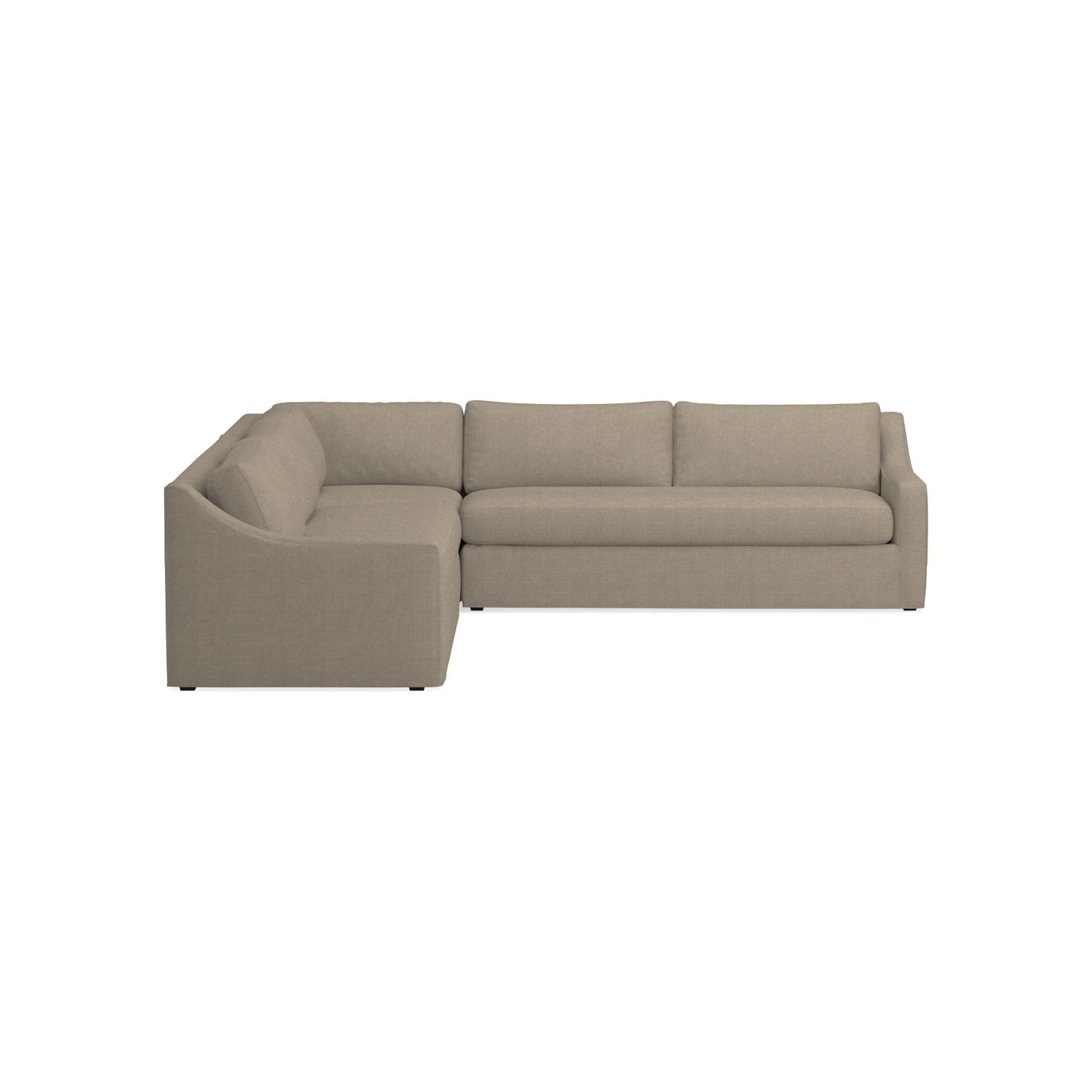 Ghent Slope Arm Slipcovered 3-Piece L-Shape Sofa (43