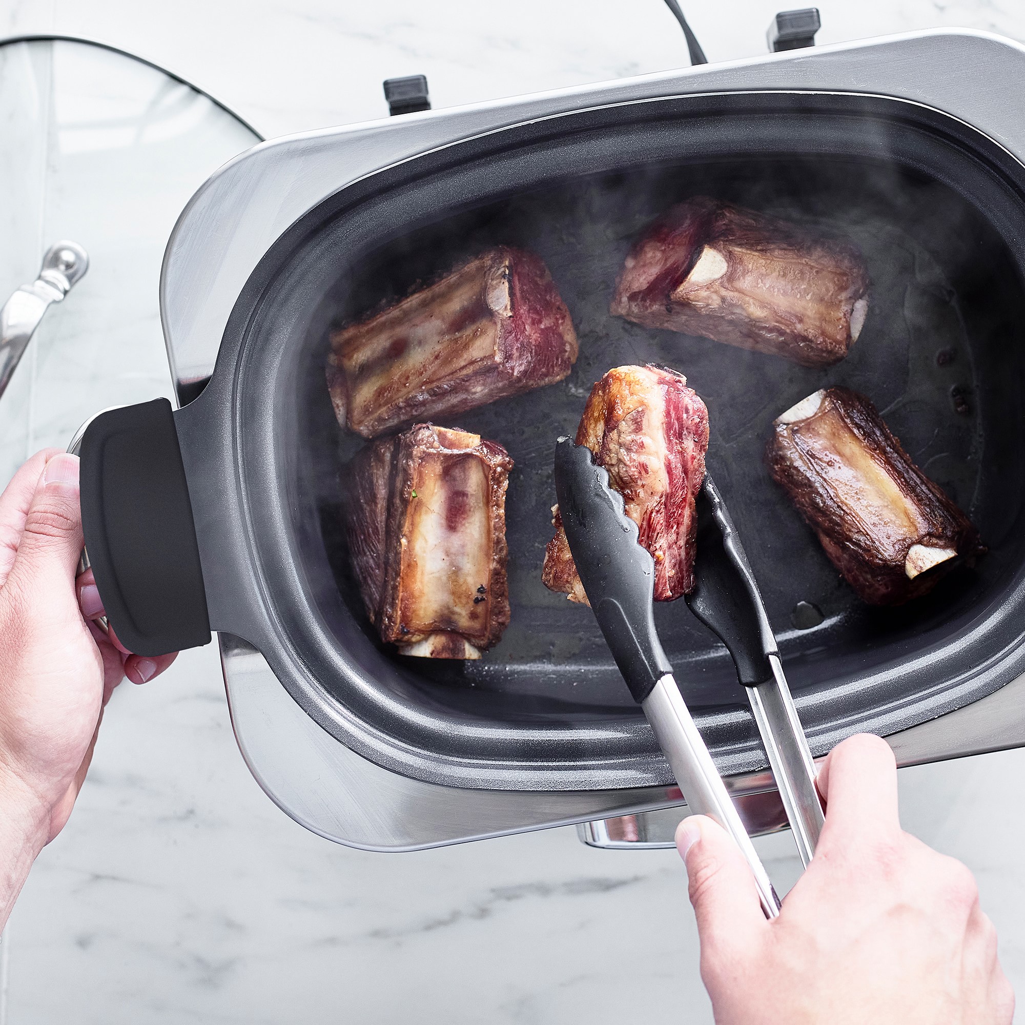 GreenPan™ Premiere Stainless-Steel Slow Cooker, 6-Qt.
