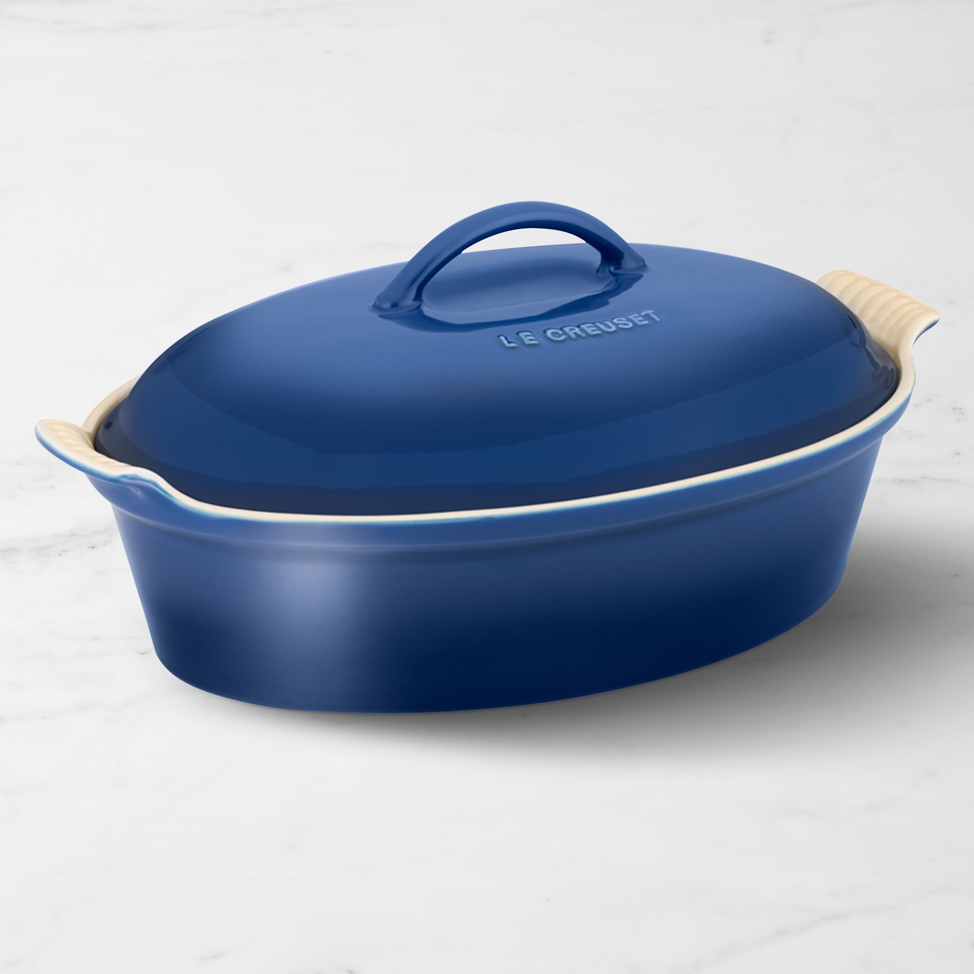 Le Creuset Heritage Stoneware Oval Covered Casserole, 4-Qt.