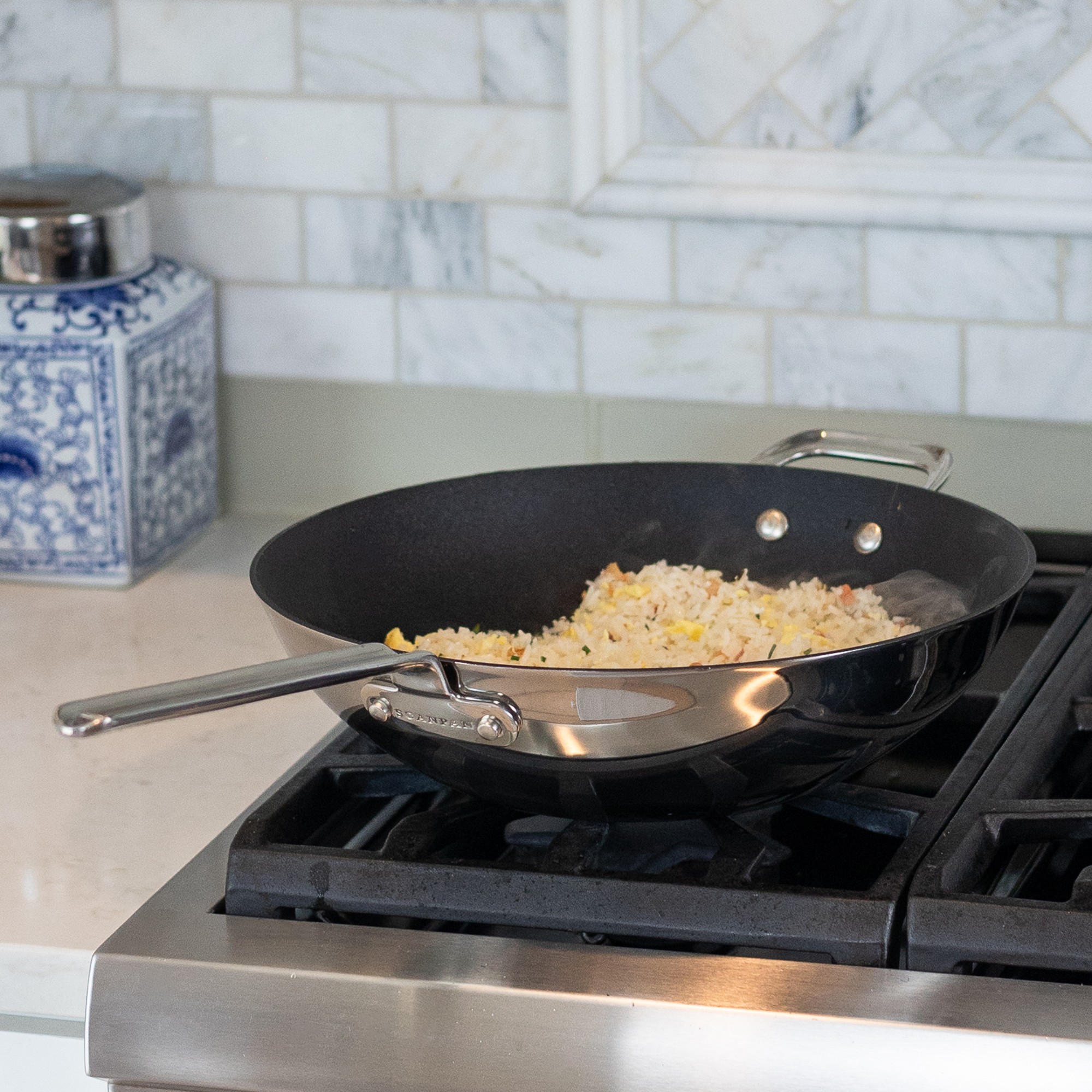 SCANPAN® TSS+ Stainless-Steel Nonstick Wok, 12 1/2