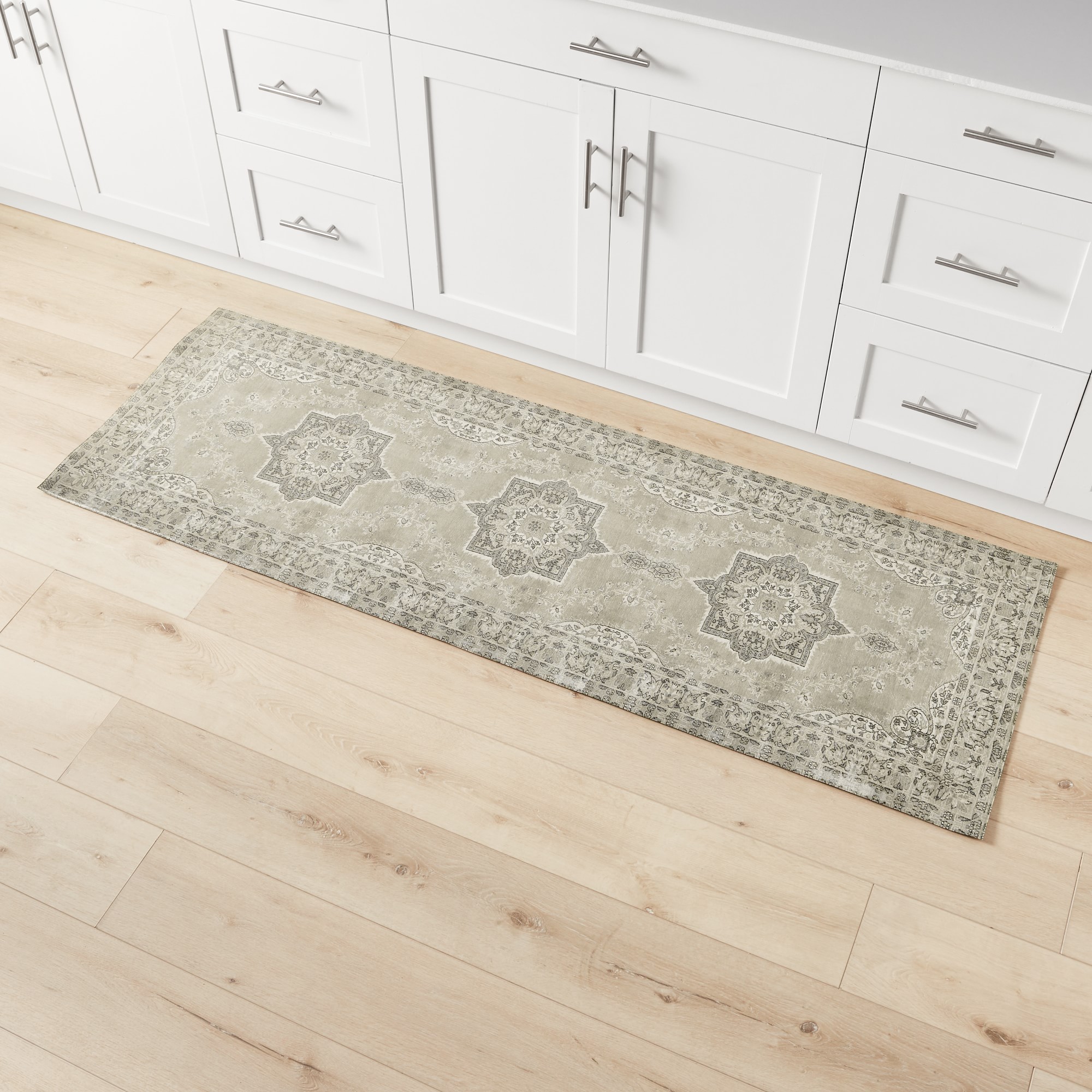 Williams Sonoma Faux Knotted Rug Comfort Mat, Gray