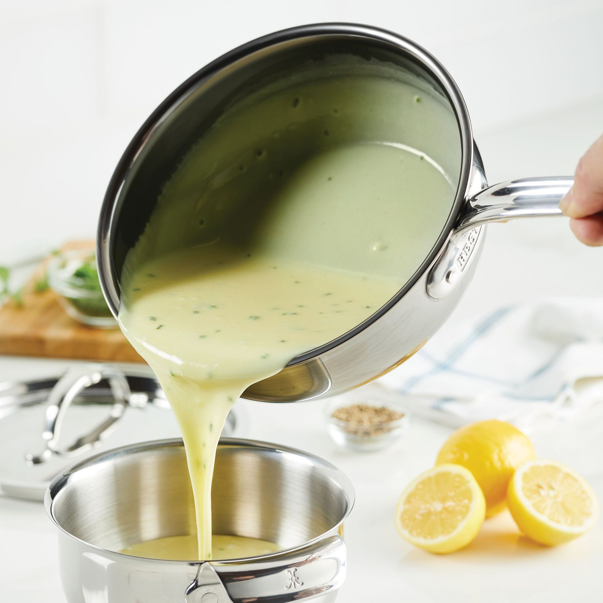 Hestan NanoBond® Titanium Stainless-Steel Saucier, 2-Qt.