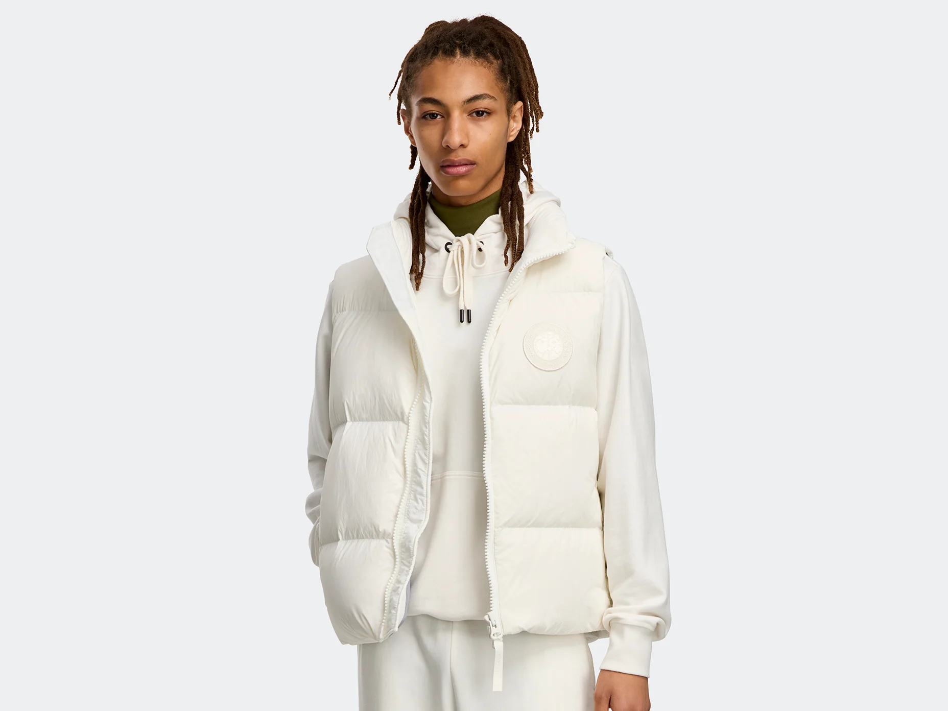 Lawrence Puffer Vest White Disc