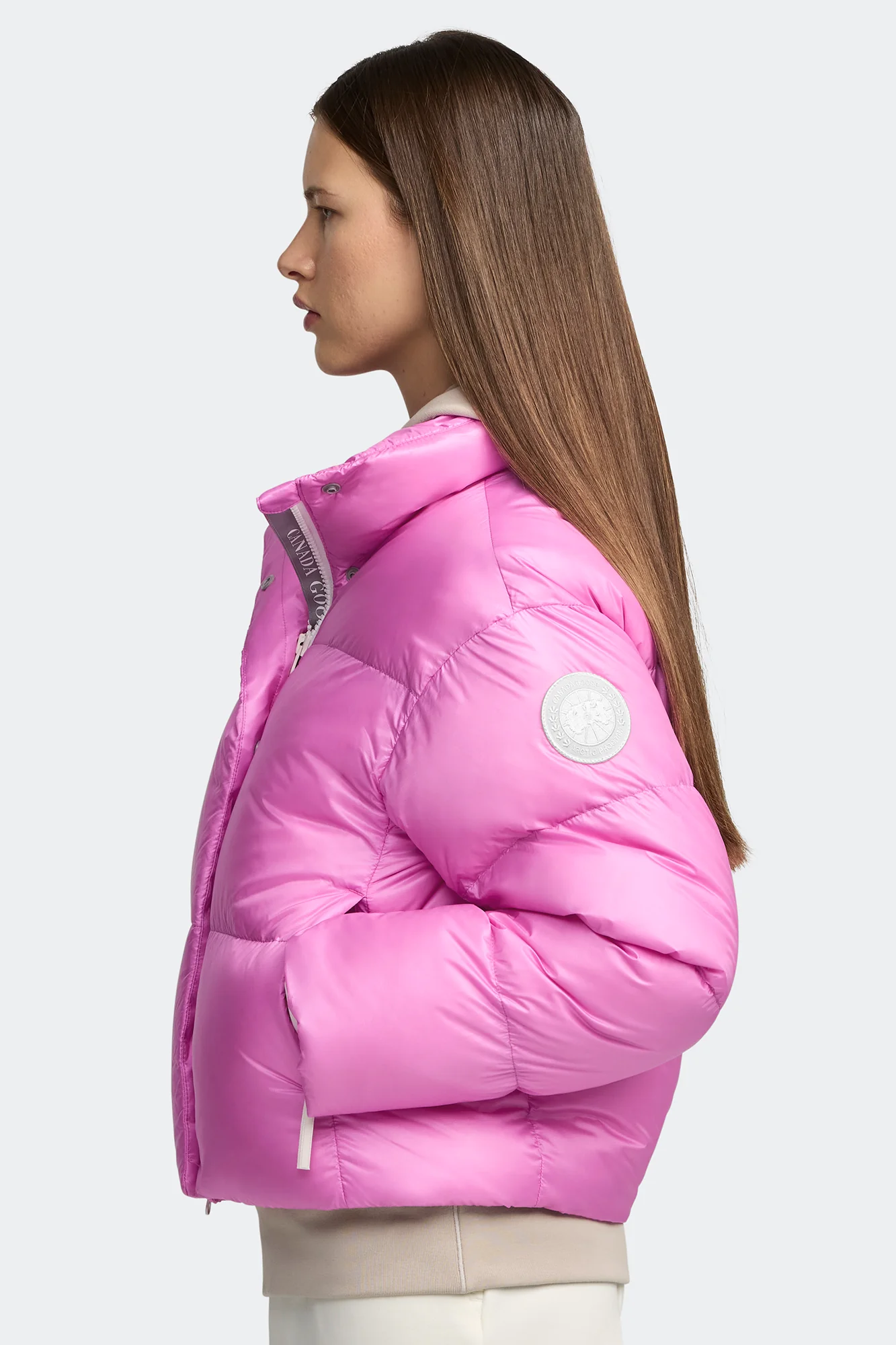 Cypress Cropped Puffer White Label