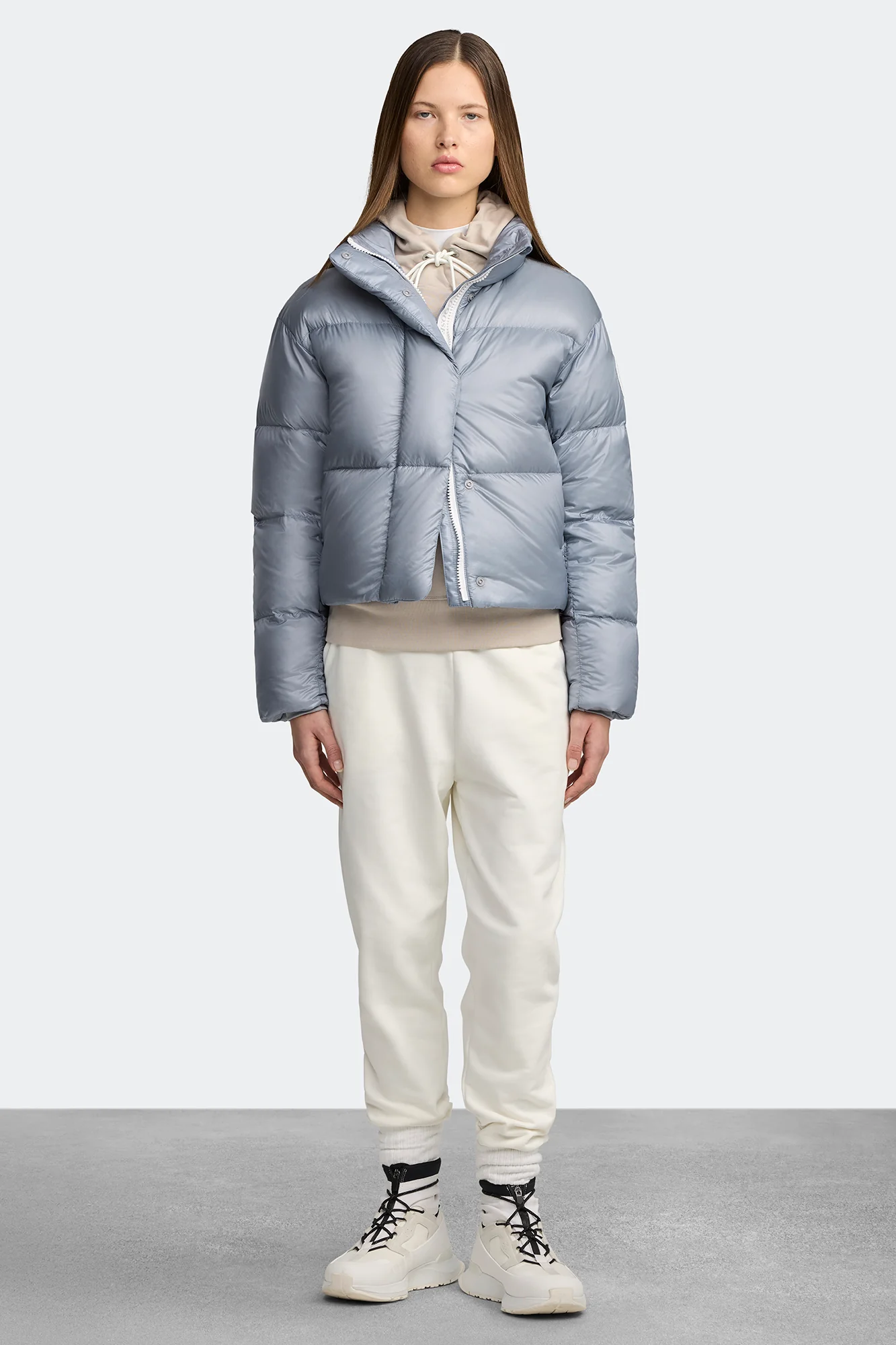 Cypress Cropped Puffer White Label