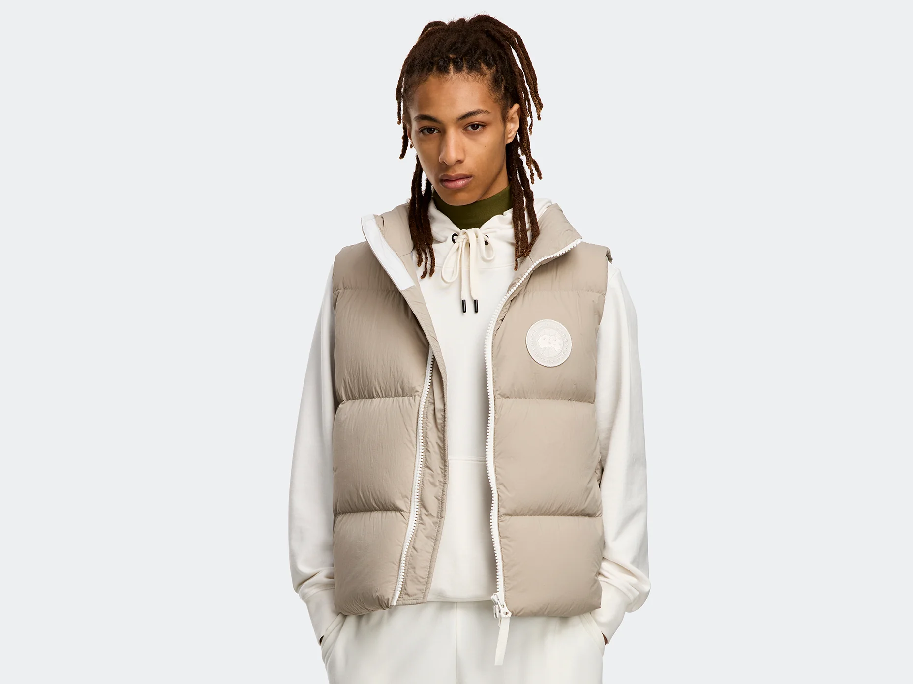 Lawrence Puffer Vest White Disc
